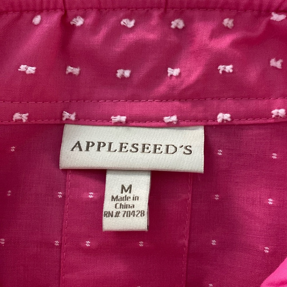 Appleseed’s  Clip Dot Pop Over Blouse/Shirt - Size Medium - NWOT - Picture 5 of 11
